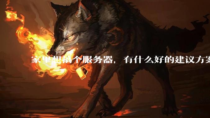 家里想搞个服务器，有什么好的建议方案吗？